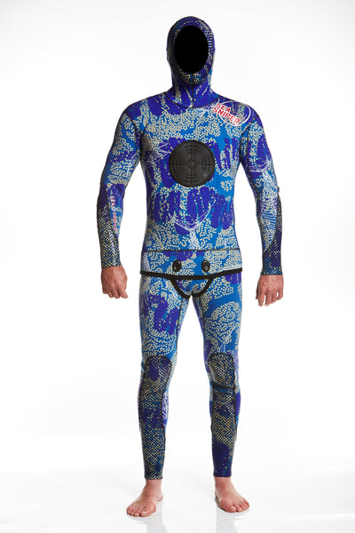 Sea Sniper 3mm Wetsuit - Blue Camo - ALL SALES ARE FINAL NO RETURNS EXCEPTED