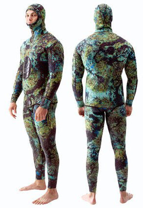 Riffe DIGI-TEK Camo Wetsuit MEN Top ONLY - 5mm - ALL SALES ARE FINAL NO RETURNS EXCEPTED